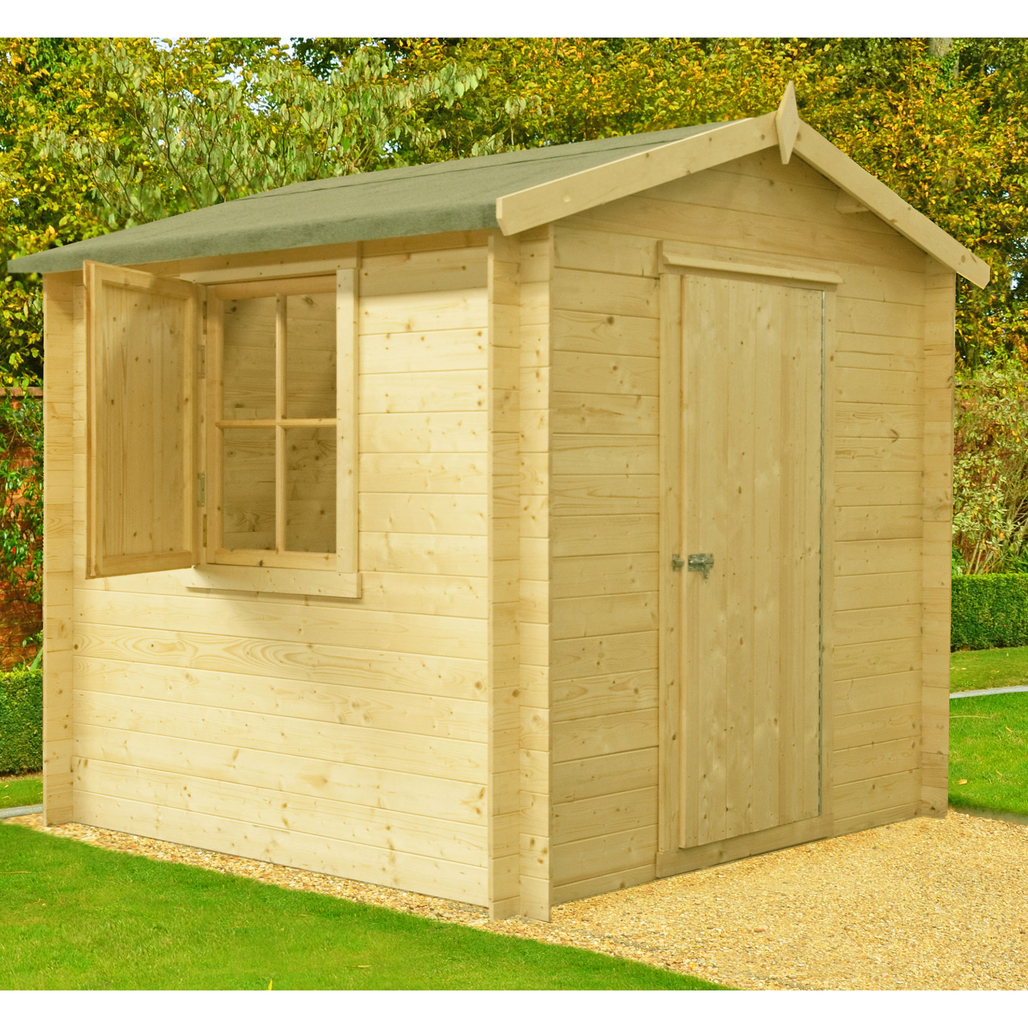 Shire Camelot 2.1m x 2.1m Log Cabin Shed (19mm) Price Comparisons | Compare The Build