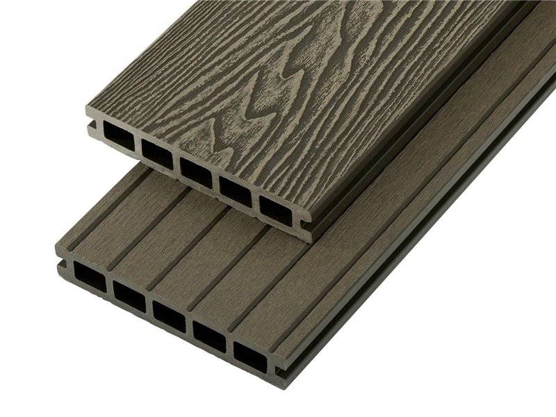 Woodgrain Effect Hollow Domestic Grade Composite Decking Board 2400mm x 150mm x 25mm - Olive Green Price Comparisons | Compare The Build