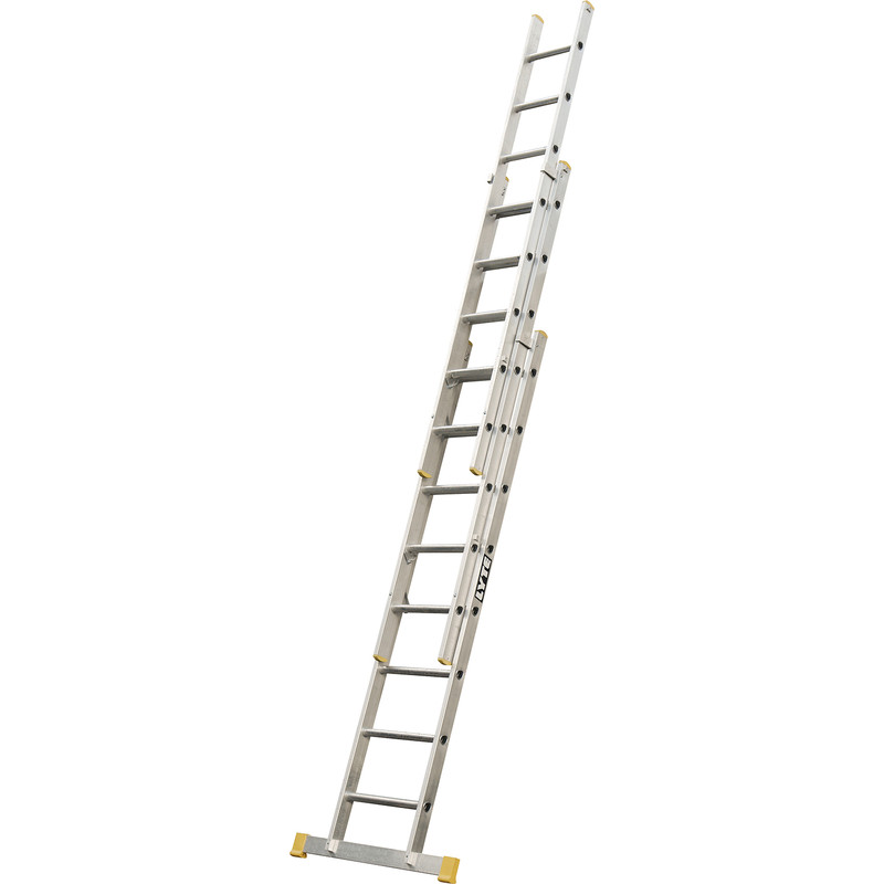 Lyte Ladders Lyte Trade Extension Ladder 3 section, Closed Length 2.42m Aluminium Price Comparisons | Compare The Build