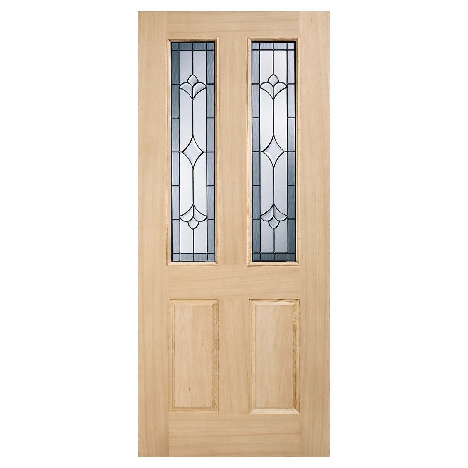 Salisbury External Glazed Unfinished Oak 2 Lite Door - 762 x 1981mm Price Comparisons | Compare The Build
