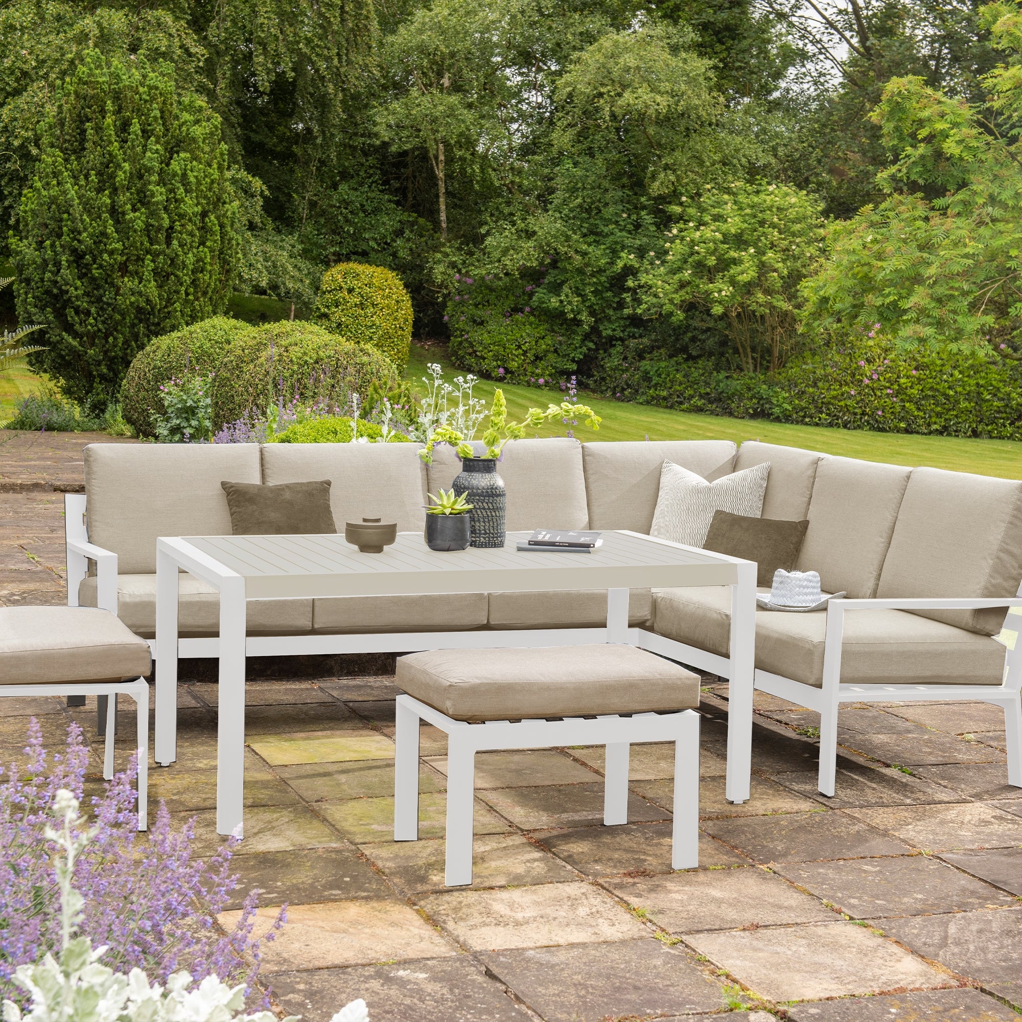 Titchwell White Corner Lounge Set Off-White Price Comparisons | Compare The Build