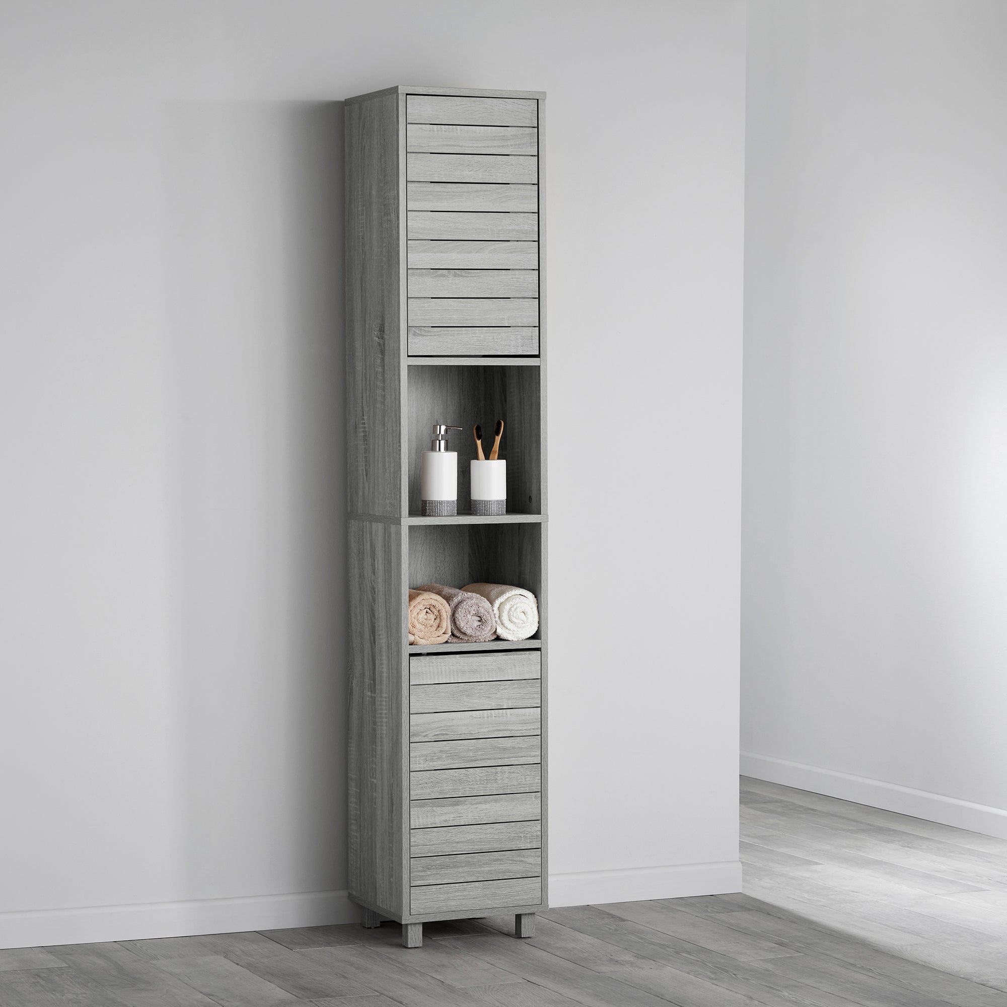 Maia Tall Cabinet, Grey Grey Price Comparisons | Compare The Build