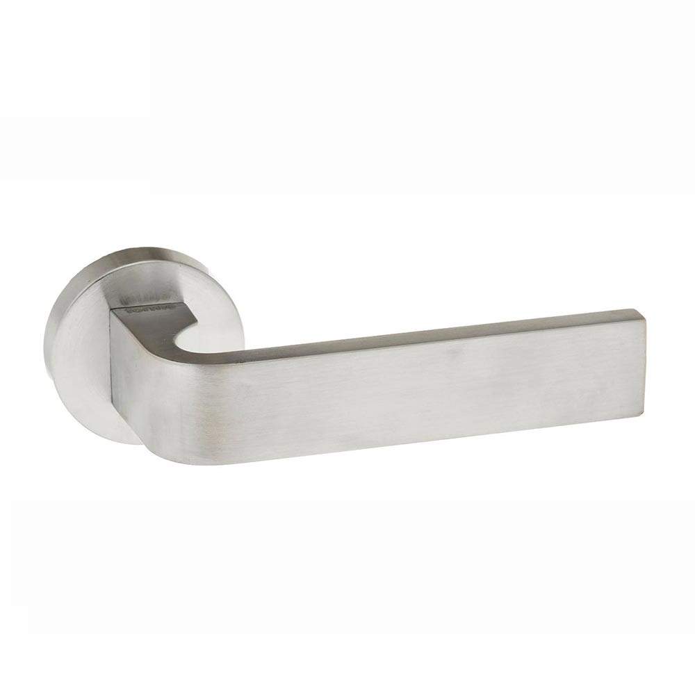 Atlantic Forme Monza Designer Lever on Minimal Round Rose - Satin Chrome Silver Atlantic UK FMR413SC Price Comparisons | Compare The Build