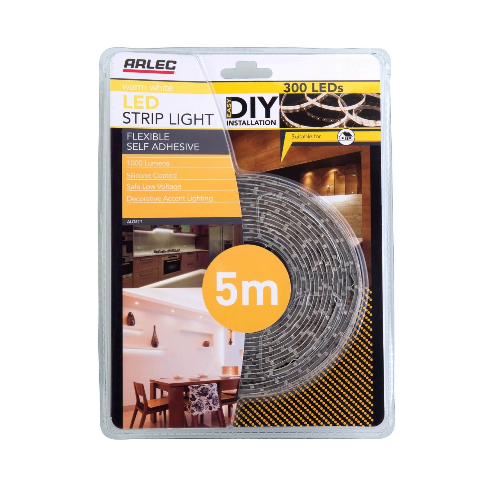 Arlec 5m Warm White LED Strip Light | Compare The Build