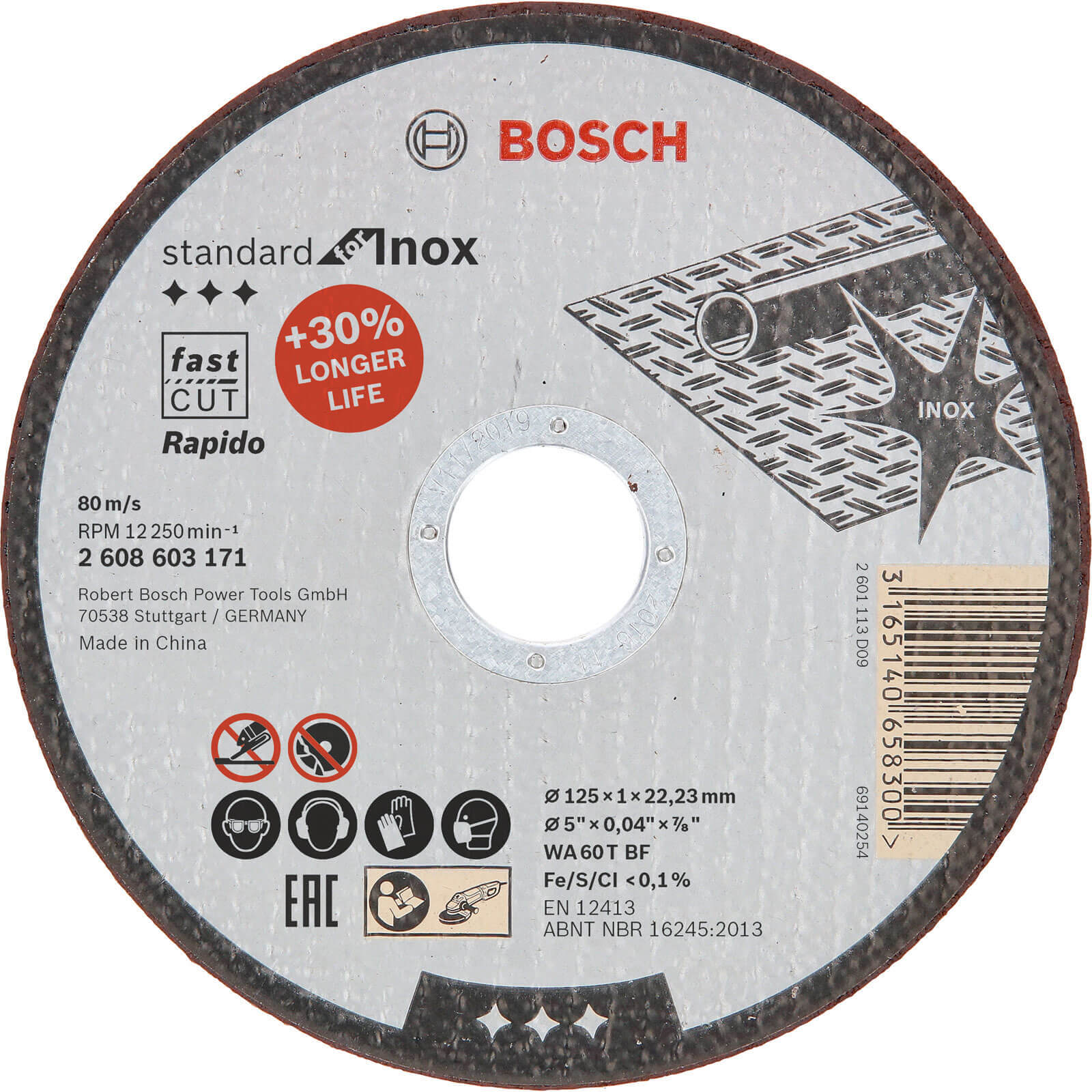 Bosch Rapido Inox Flat Angle Grinder Fast Cutting Disc 125mm 1mm 22mm Price Comparisons | Compare The Build