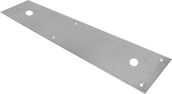 Satin Stainless Steel Push Plate With Handle Holes 650mm x 76mm | Compare The Build