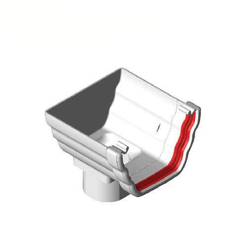 Freeflow Plastic Ogee Style Guttering Stopend Outlet - White freefoam FRO606 Price Comparisons | Compare The Build