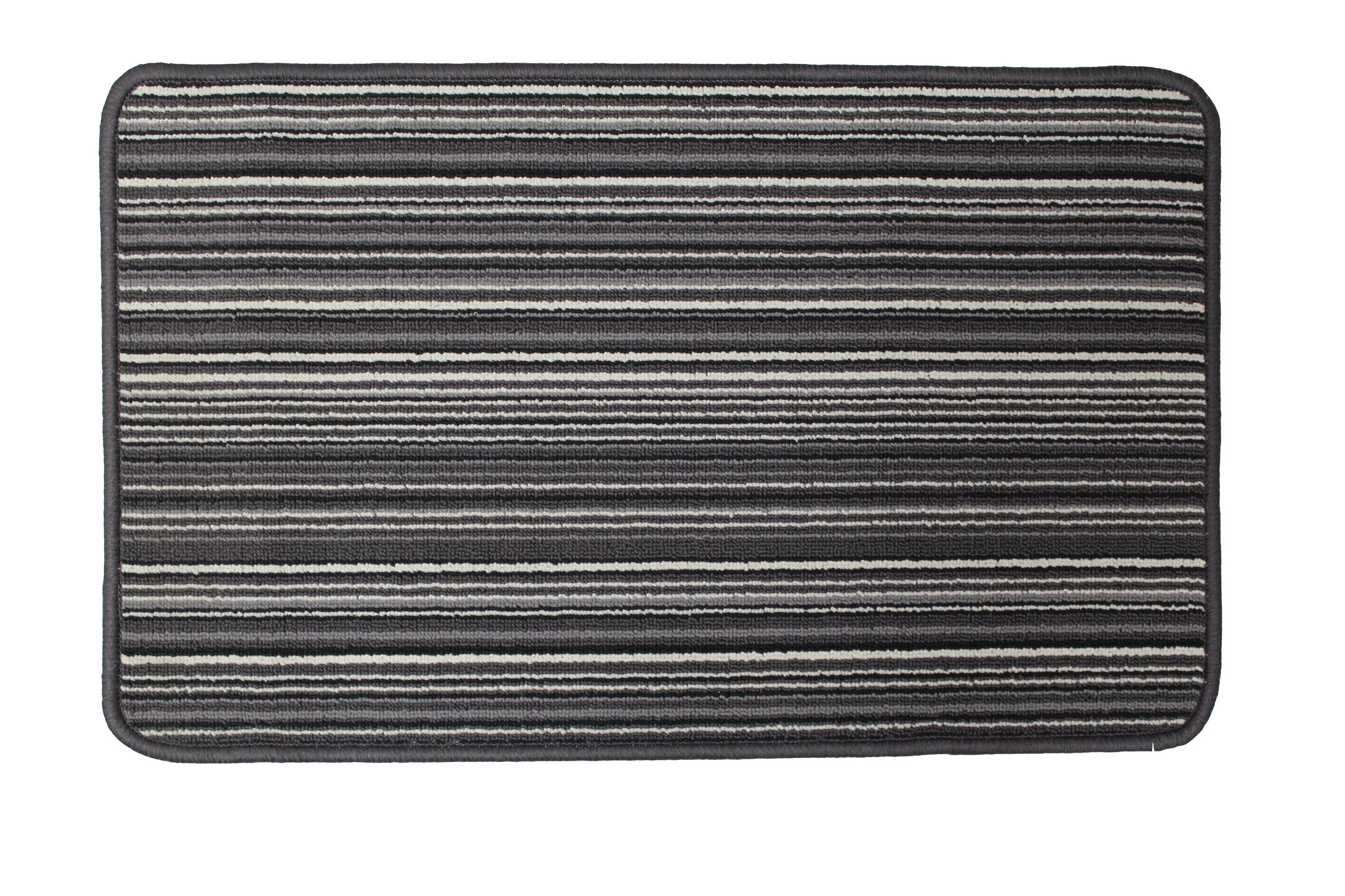 Grey Stripe Door Mat, 75Cm X 44Cm Price Comparisons | Compare The Build