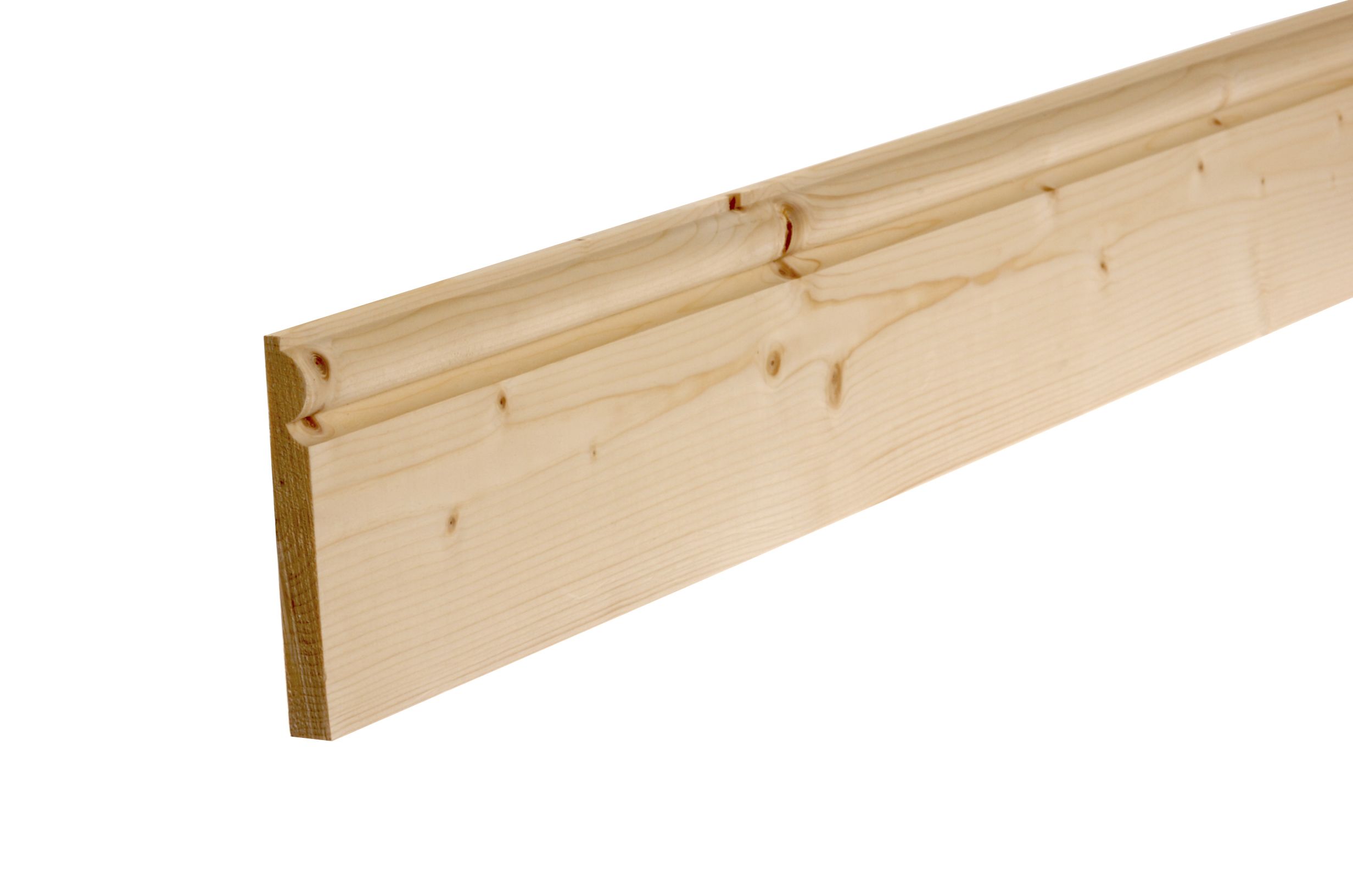 Pine Torus Skirting board (L)2.4m (W)169mm (T)15mm, Pack of 4 | Compare The Build