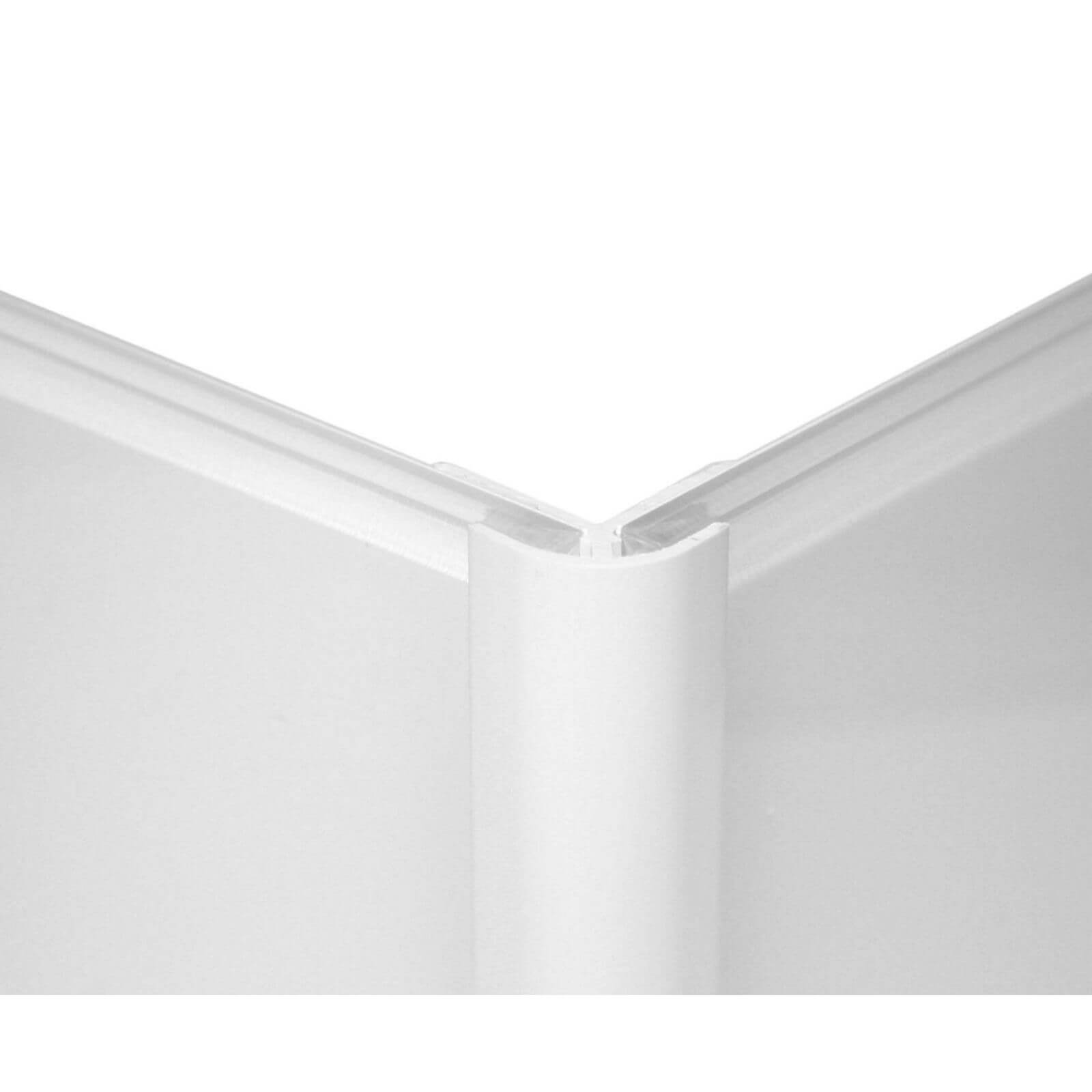 Zenolite Colour Matched PVC External Corner - Splashback Profile - 1250mm - White Price Comparisons | Compare The Build