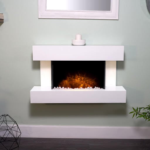 Adam Manola White Led Electric Fire Suite Price Comparisons | Compare The Build