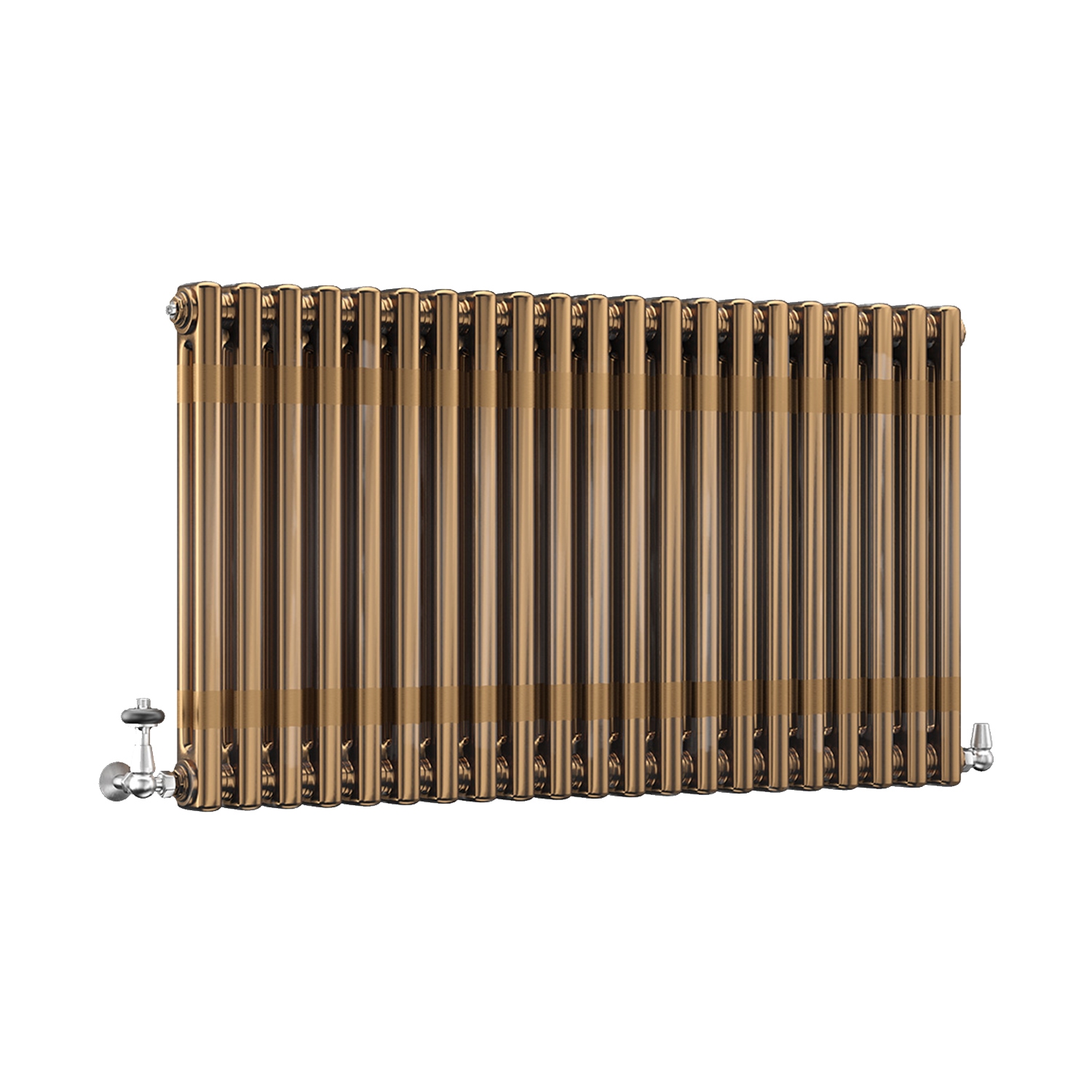 DQ Modus 2 Column Horizontal Radiator, Brass Lacquer, 600mm x 806mm | Compare The Build