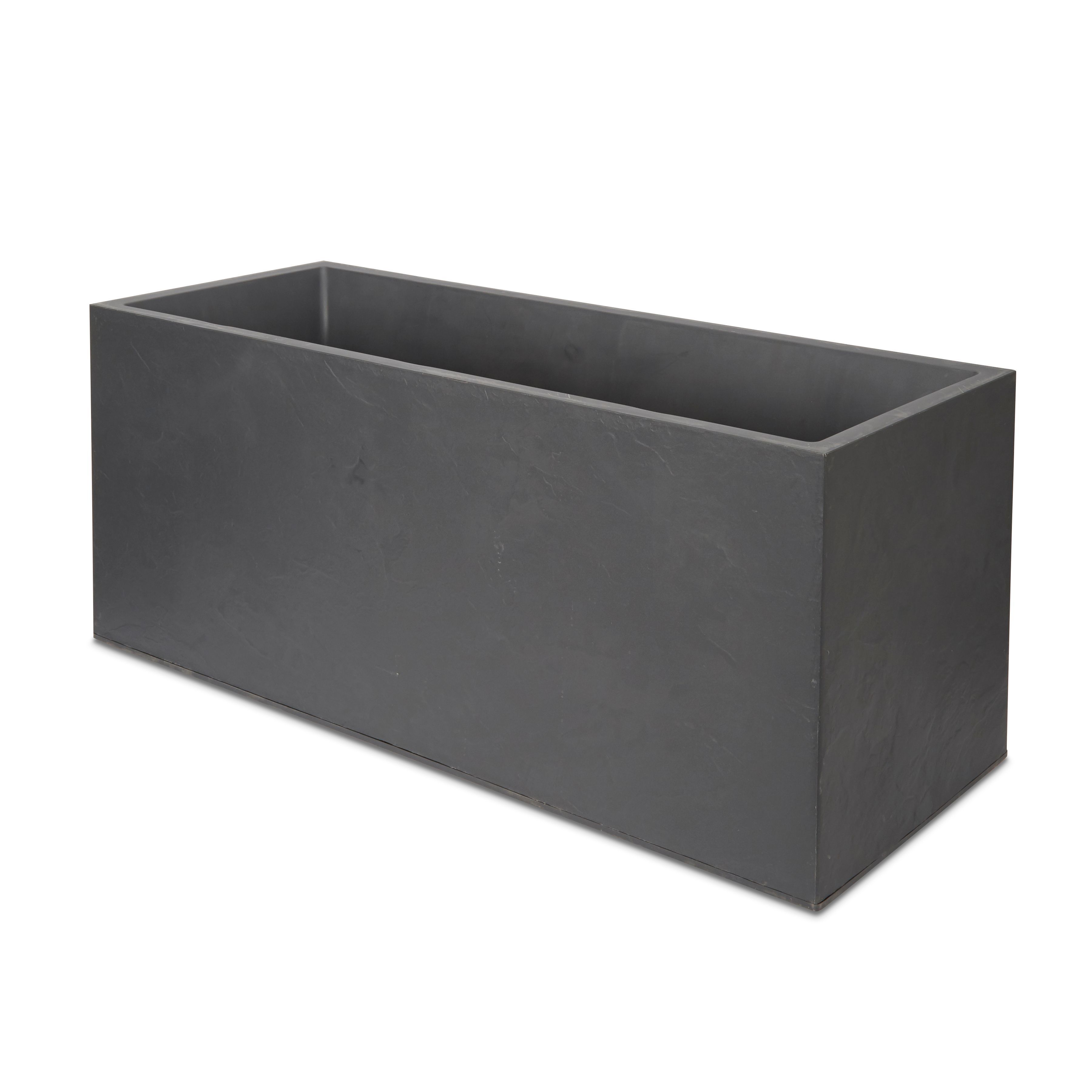 Verve Durdica Dark Grey Plastic Rectangular Trough 39.5Cm | Compare The Build