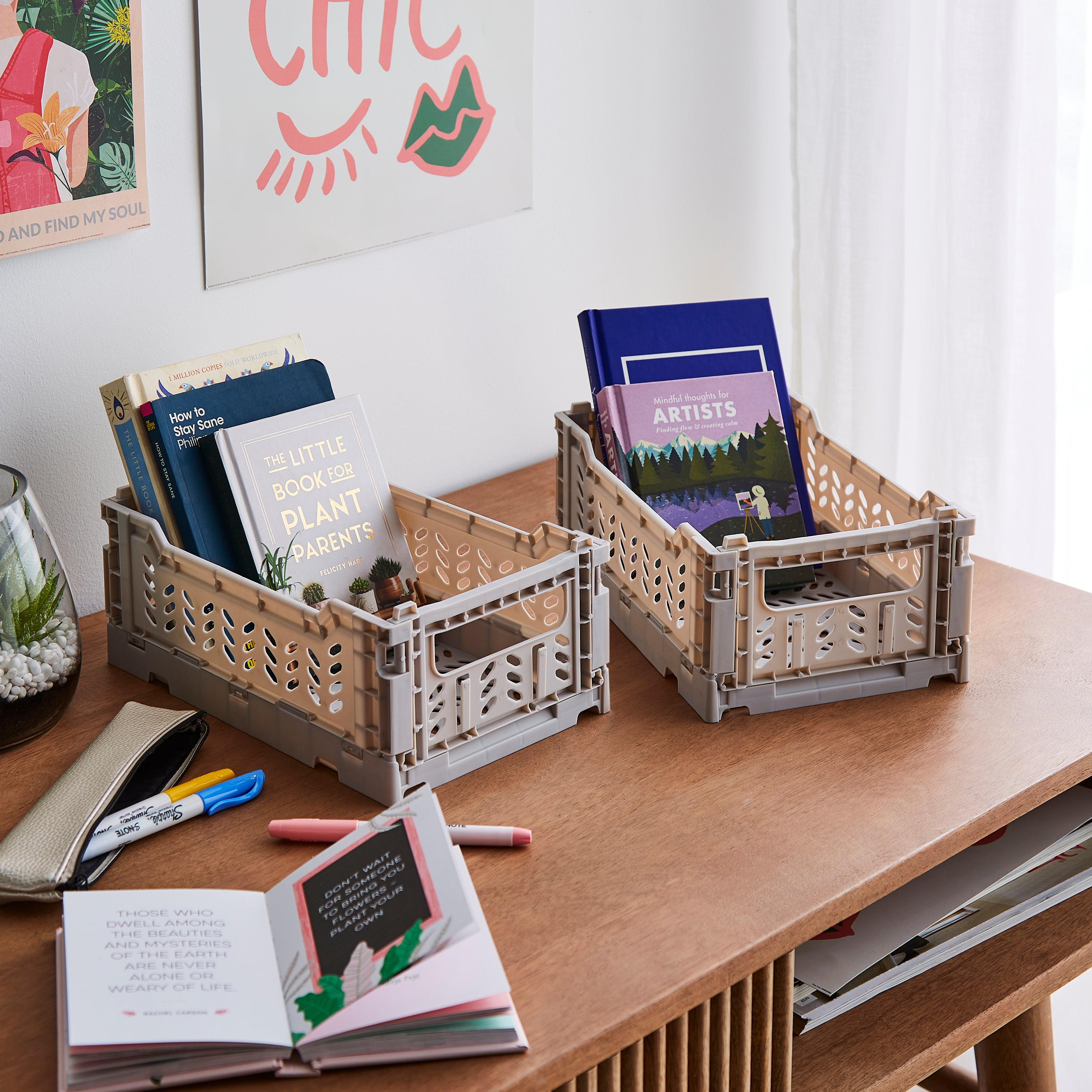 Pack of 2 Foldable Crates Grey Price Comparisons | Compare The Build