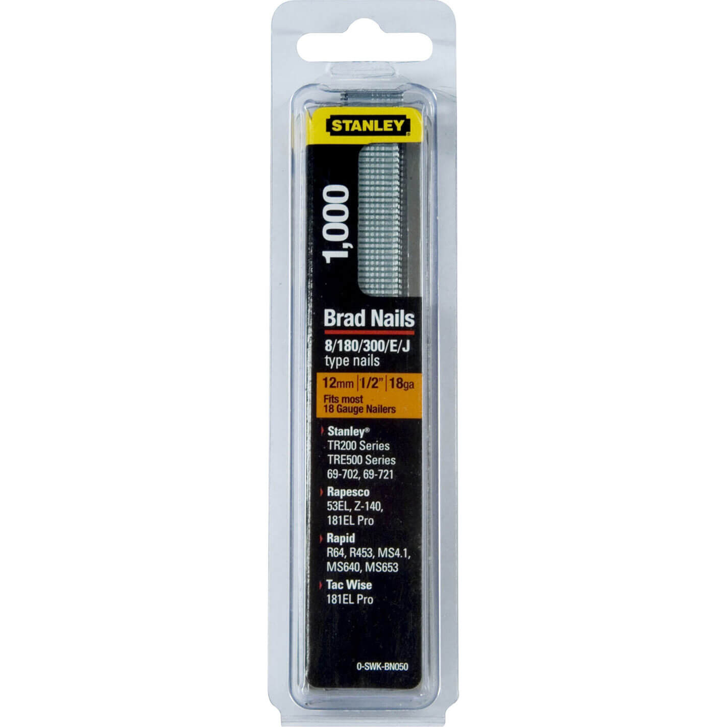 Stanley 18 Gauge Brad Nails 12mm Pack of 1000 Price Comparisons | Compare The Build