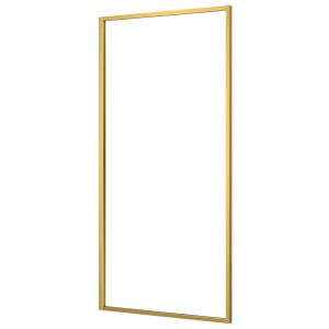 Nexa By Merlyn 8mm Brushed Brass Framed Fixed Square Panel Bath Screen - 1500 x 800mm Price Comparisons | Compare The Build