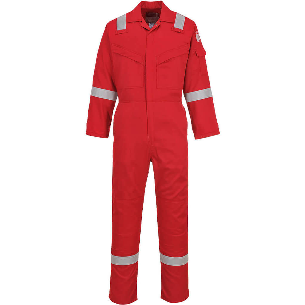Biz Flame Mens Flame Resistant Super Lightweight Antistatic Coverall Red 3XL 33" Price Comparisons | Compare The Build