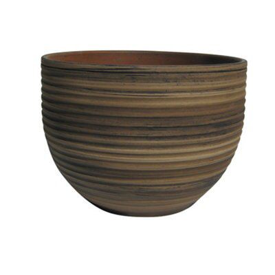 Dallas Glazed Terracotta Bamboo Effect Ceramic Plant Pot (Dia)14Cm Price Comparisons | Compare The Build