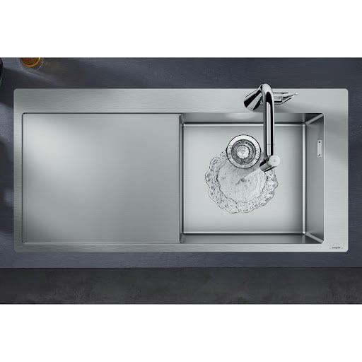 hansgrohe S71 Stainless Steel Kitchen Sink - 1 Bowl with Drainer S715-F450 Price Comparisons | Compare The Build