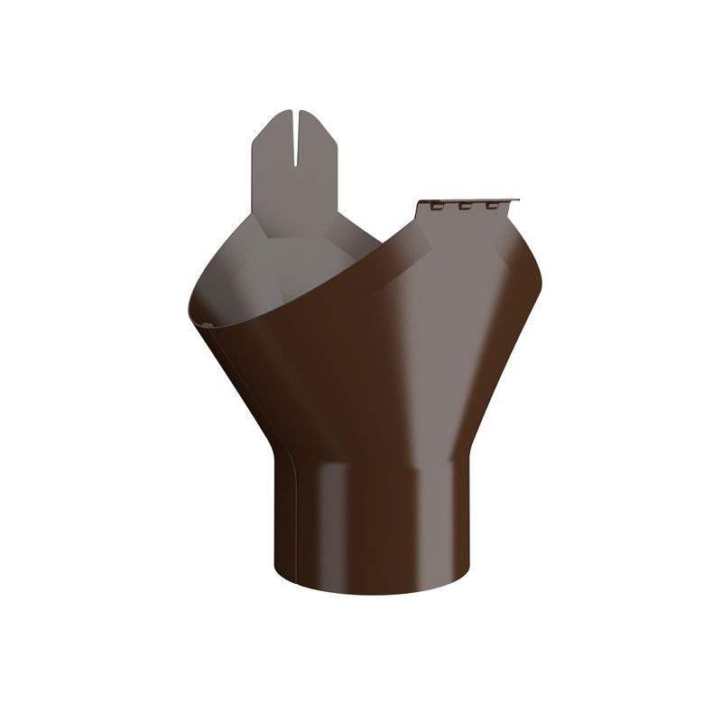 Lindab Steel Gutter Half Round 125mm to 100mm Gutter Outlet - Brown Lindab Rainline OMVC125BN Price Comparisons | Compare The Build