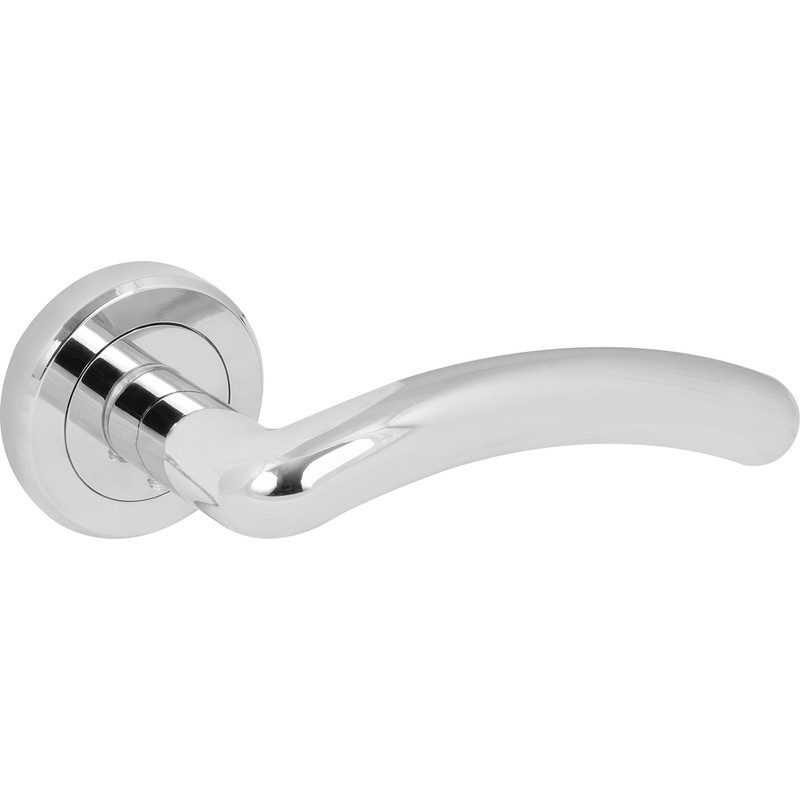 Serozzetta Noxia Lever On Rose Door Handles Polished (Pair) in Chrome | Compare The Build