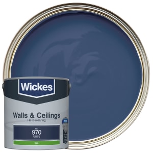 Wickes Vinyl Silk Emulsion Paint - Admiral No.970 - 2.5L | Compare The Build