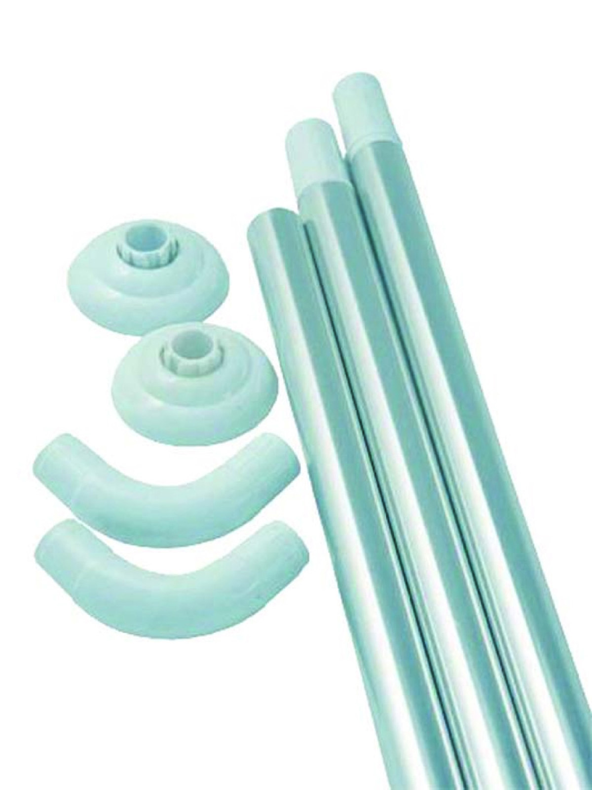 Travis Perkins Bathrooms Shower Curtain Modular Rail Anodised Shower Accessory | Compare The Build