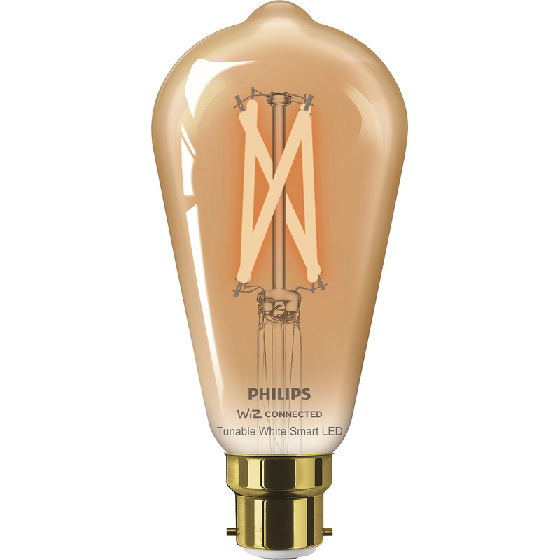 Philips WiZ LED Amber Filament Tunable White Smart Light Bulb ST64 B22 50W Price Comparisons | Compare The Build