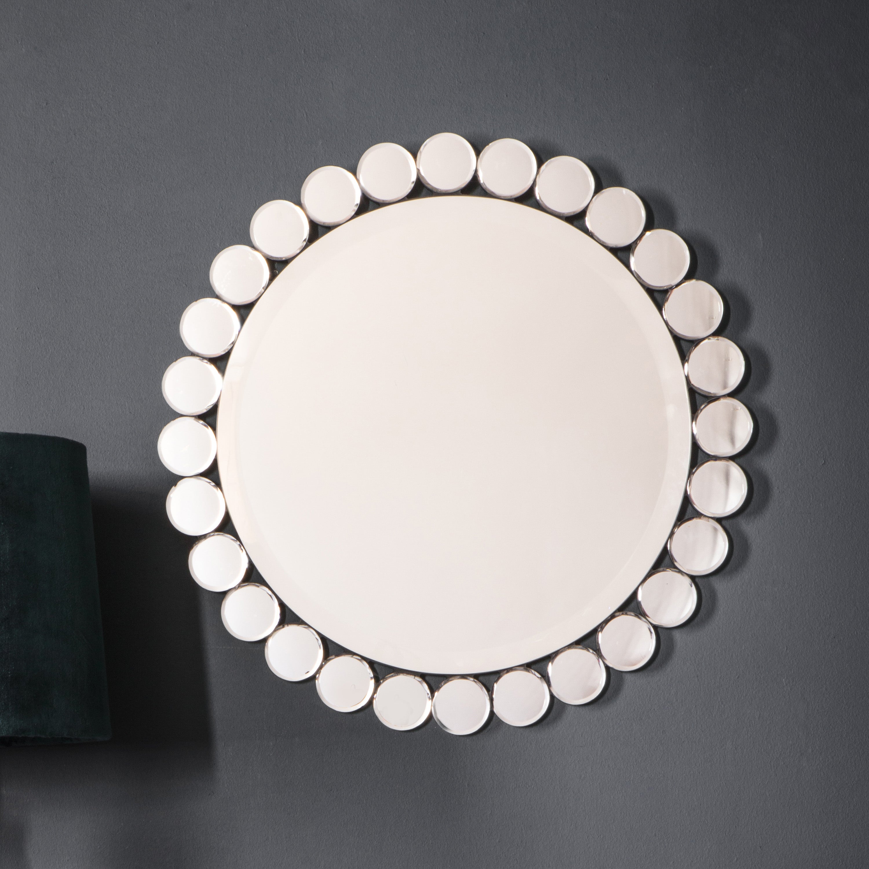 Asha Round Wall Mirror, 50cm Silver | Compare The Build