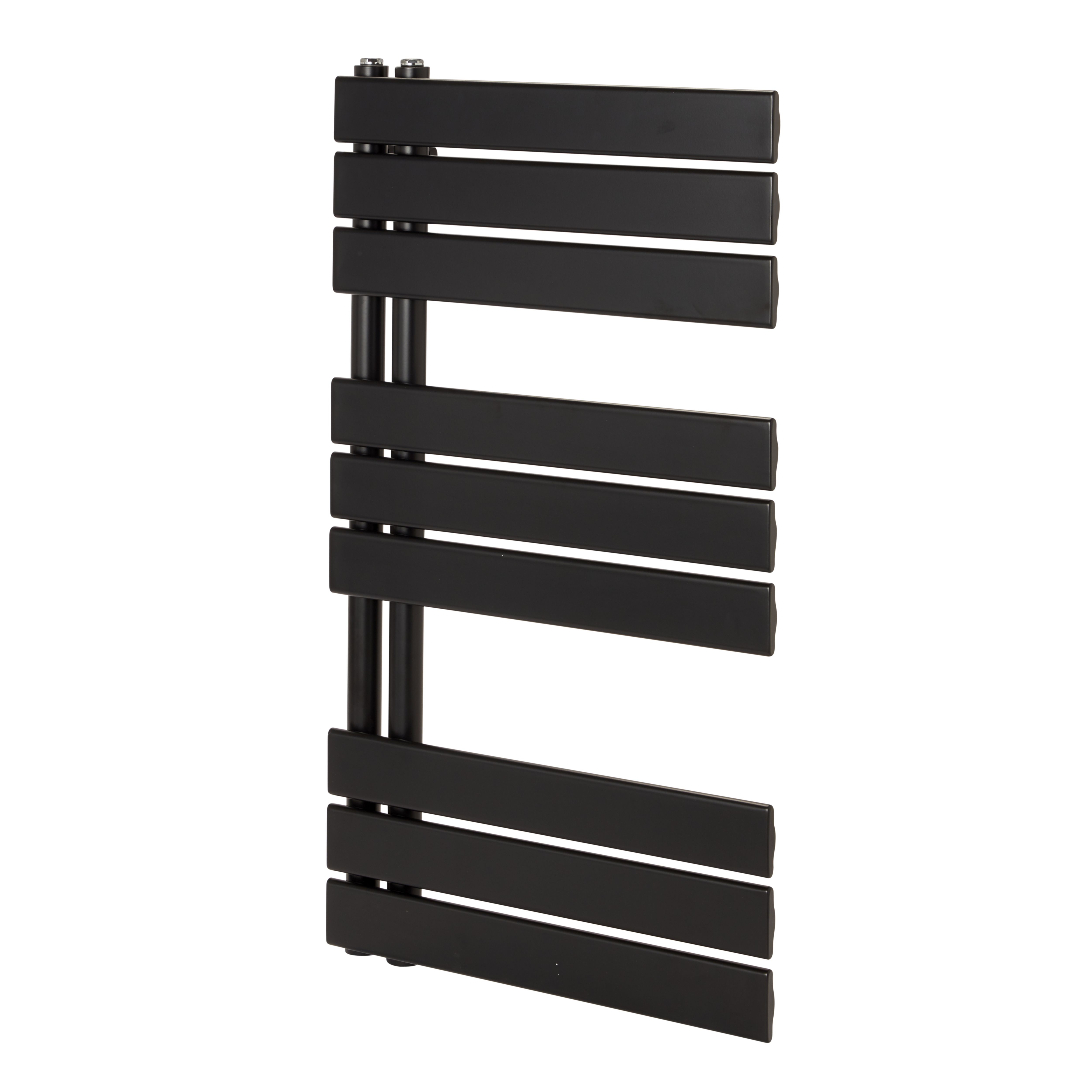 GoodHome Boxwood, Matt Black 379 Vertical Flat Towel Radiator (W)500mm X (H)900mm | Compare The Build