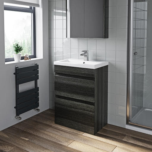 Artis Charcoal Grey Free Standing Drawer Vanity Unit & Basin - 600mm Width Price Comparisons | Compare The Build