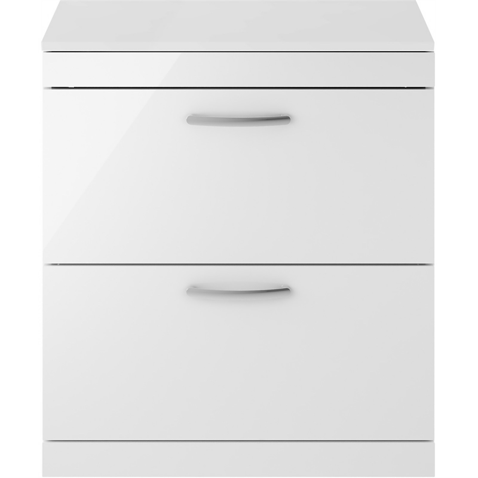 Balterley Rio 800mm Freestanding 2 Drawer Vanity With Worktop - Gloss White | Compare The Build