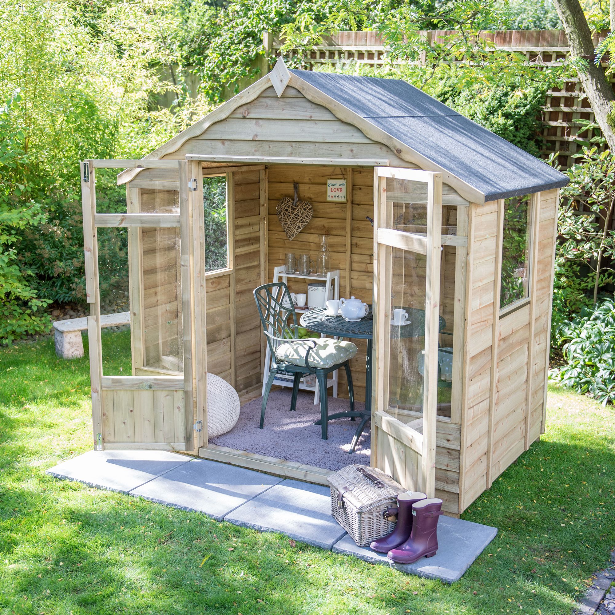 Forest Garden 7X5 Apex Overlap Summer House Price Comparisons | Compare The Build