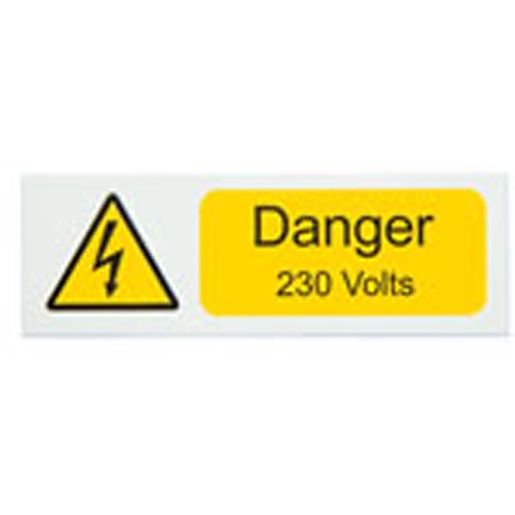 Industrial Signs Danger Sign Self Adhesive Vinyl 230 V IS2110SA Price Comparisons | Compare The Build