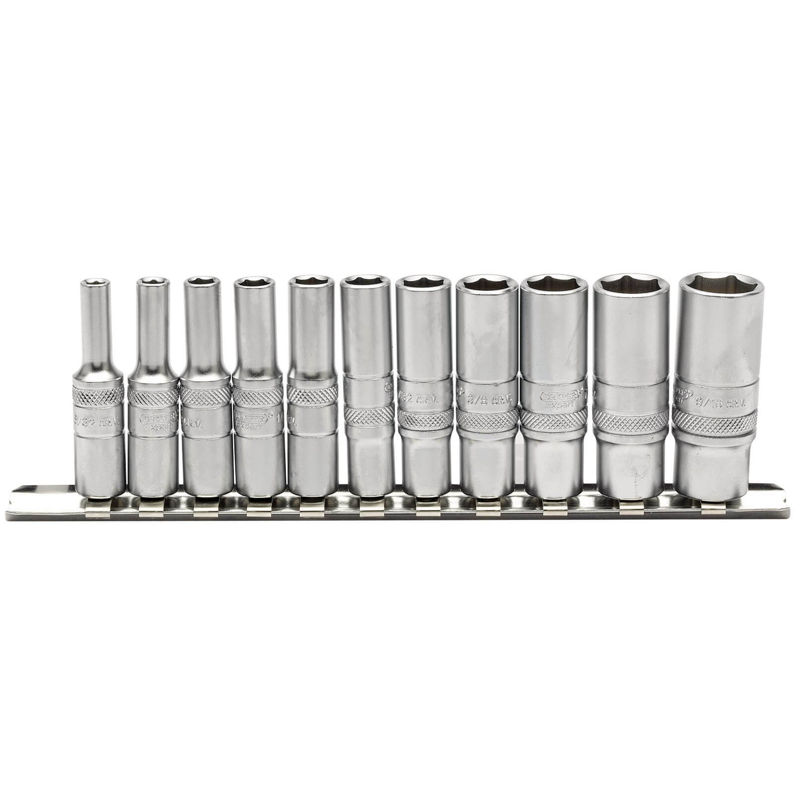 Draper Expert 11 Piece 1/4" Drive Deep Hex Socket Set Imperial on Rail 1/4" Price Comparisons | Compare The Build