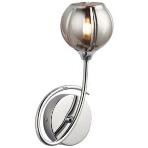 Rhian Glass Wall Light - Chrome Price Comparisons | Compare The Build