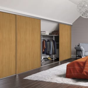 Spacepro Heritage Loft Sliding Door Oak Frame Oak Panel 610mm Price Comparisons | Compare The Build