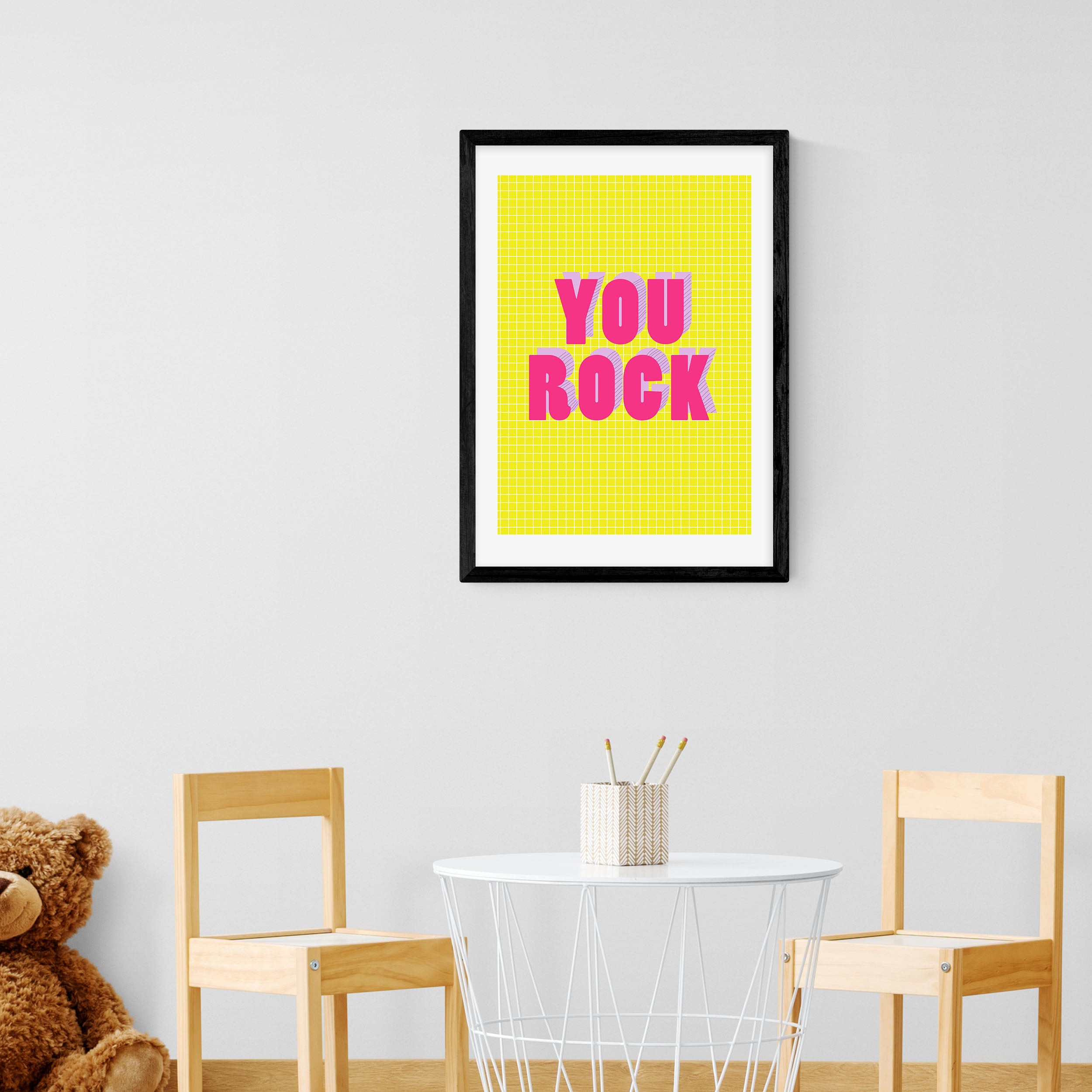 East End Prints You Rock Print Yellow Price Comparisons | Compare The Build