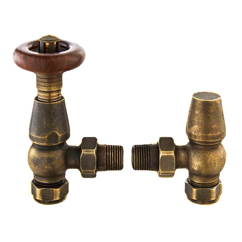 Radvalves UK Thermostatic Valves, Chelsea, Antique Brass Angled | Compare The Build