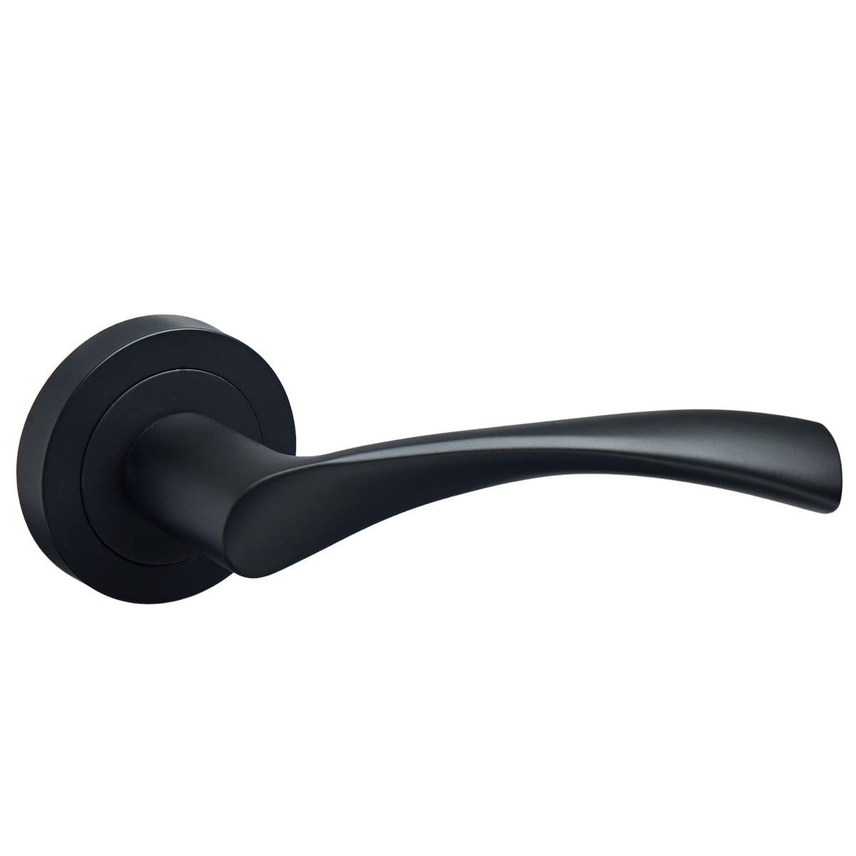 Marvel Lever on Rose Door Handle in Matt Black Price Comparisons | Compare The Build