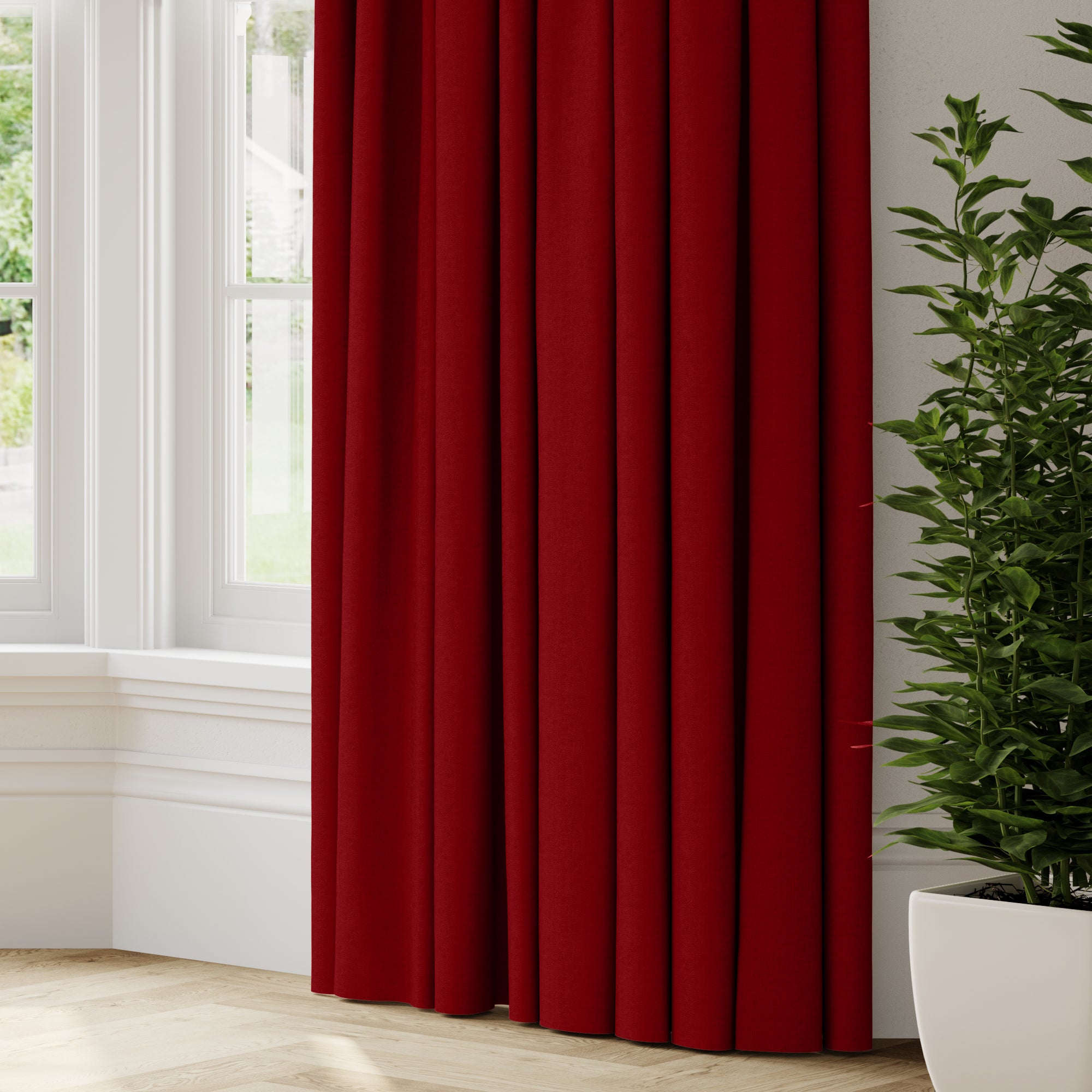 Belvoir Recycled Polyester Made to Measure Curtains Belvoir Rosso Price Comparisons | Compare The Build