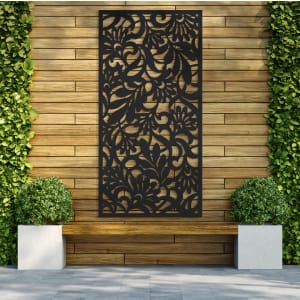 Honeysuckle Anthracite Decorative Garden Screen - 1800 x 900mm Price Comparisons | Compare The Build