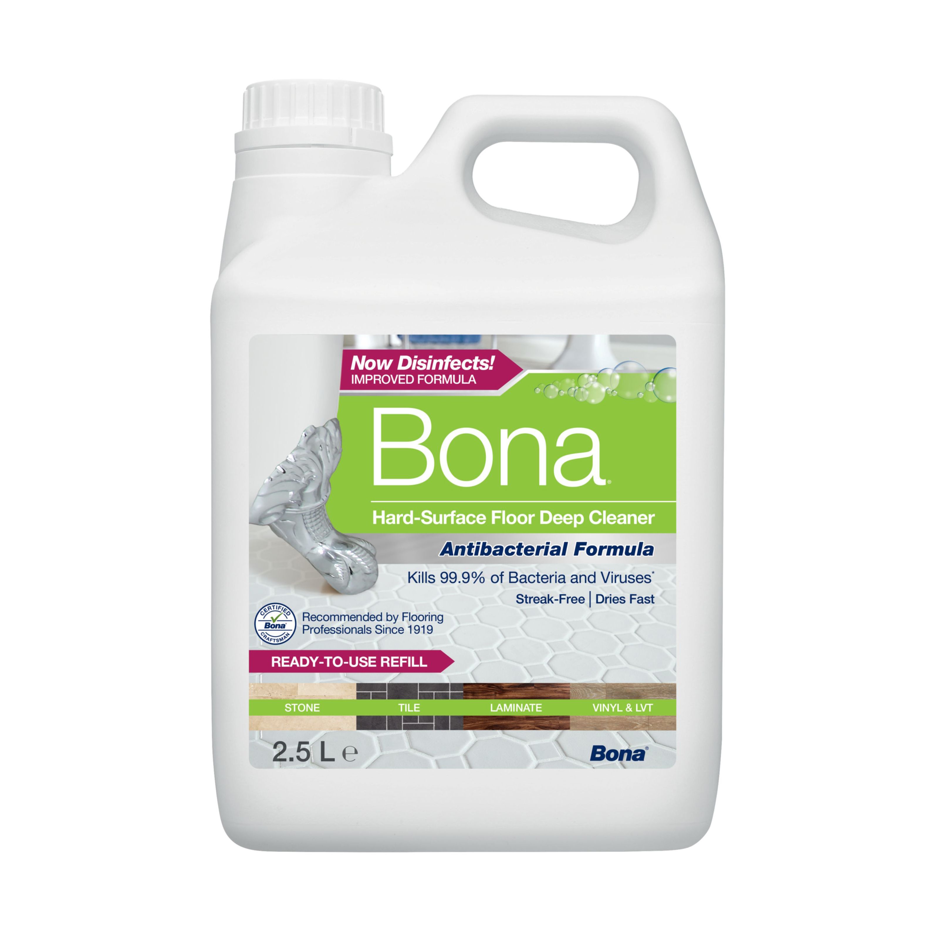 Bona Unscented Anti-Bacterial Hard Floor Cleaner, 2.5L Price Comparisons | Compare The Build