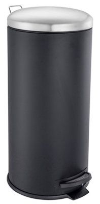 Cooke & Lewis Abora Soft Close Black Iron Round Freestanding Kitchen Bin, 30L Price Comparisons | Compare The Build