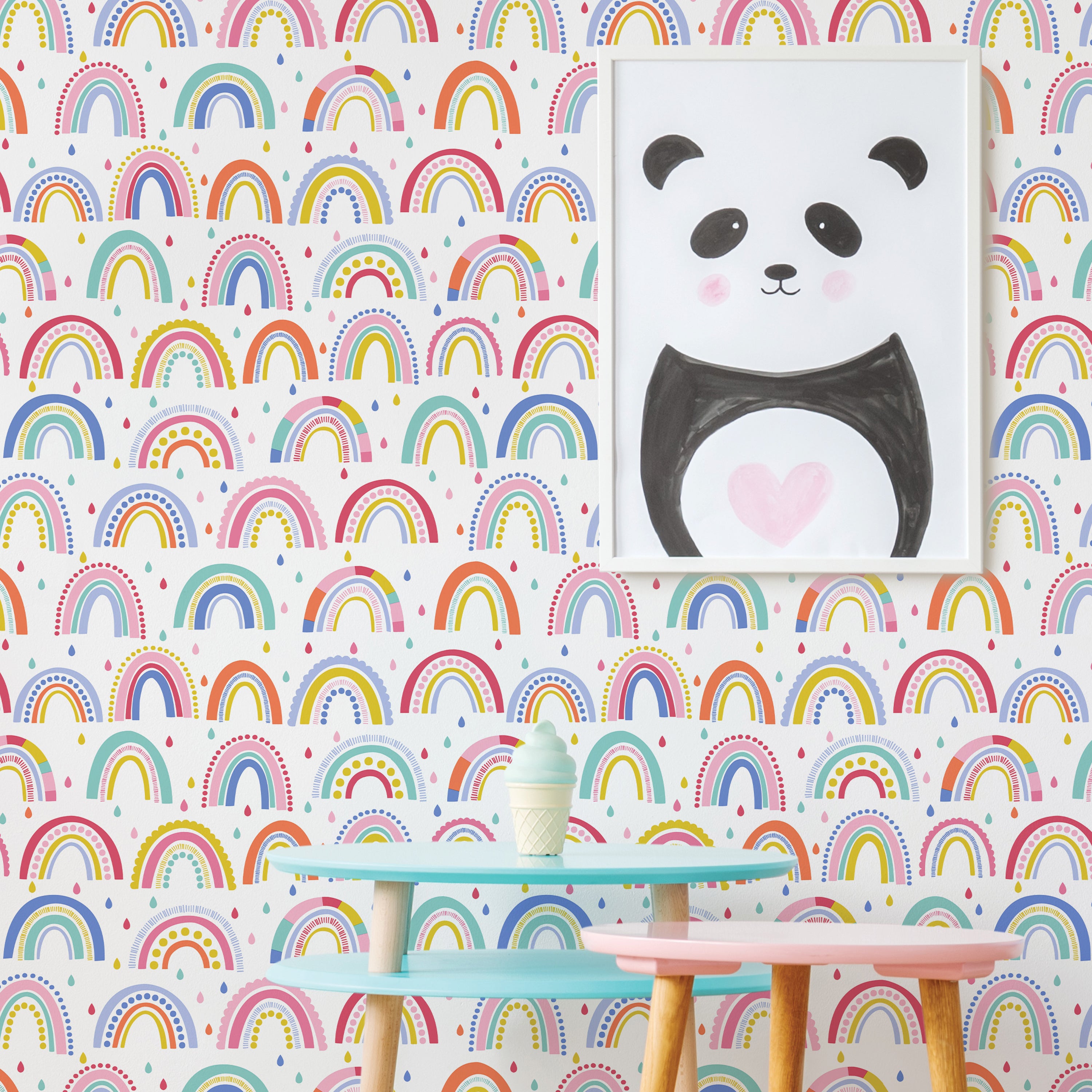 Nu Wall Self Adhesive Over the Rainbow Multi Wallpaper White Price Comparisons | Compare The Build