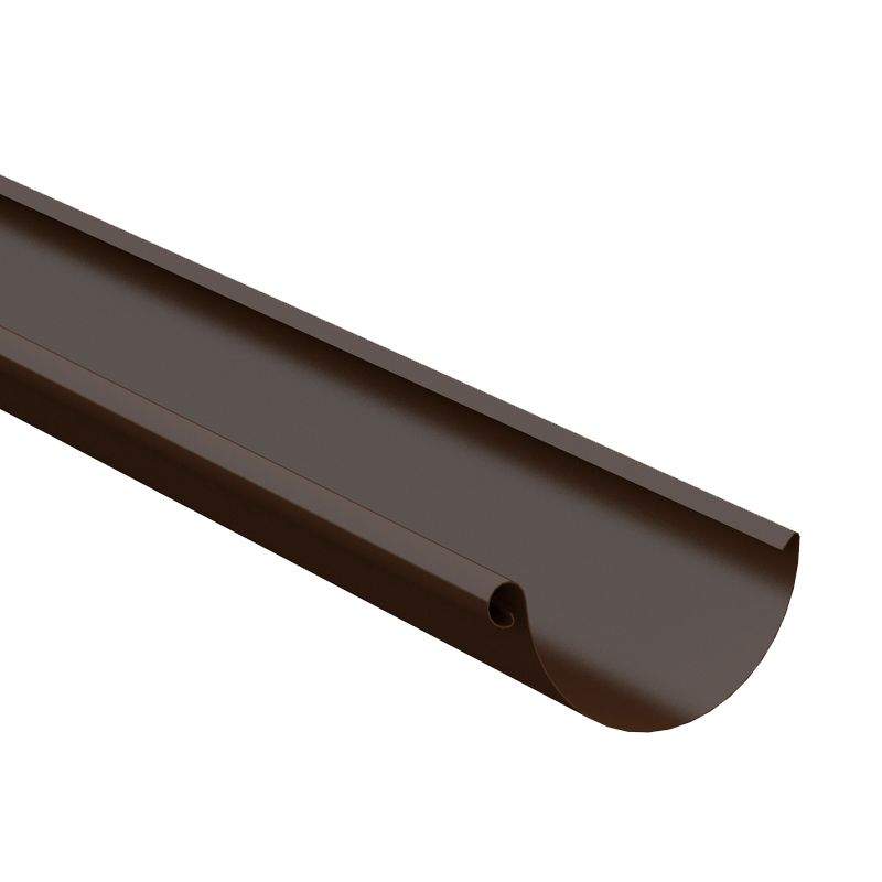 Lindab Steel Half Round Guttering 150mm x 3m Painted Brown Galvanised Steel R3150BN Price Comparisons | Compare The Build