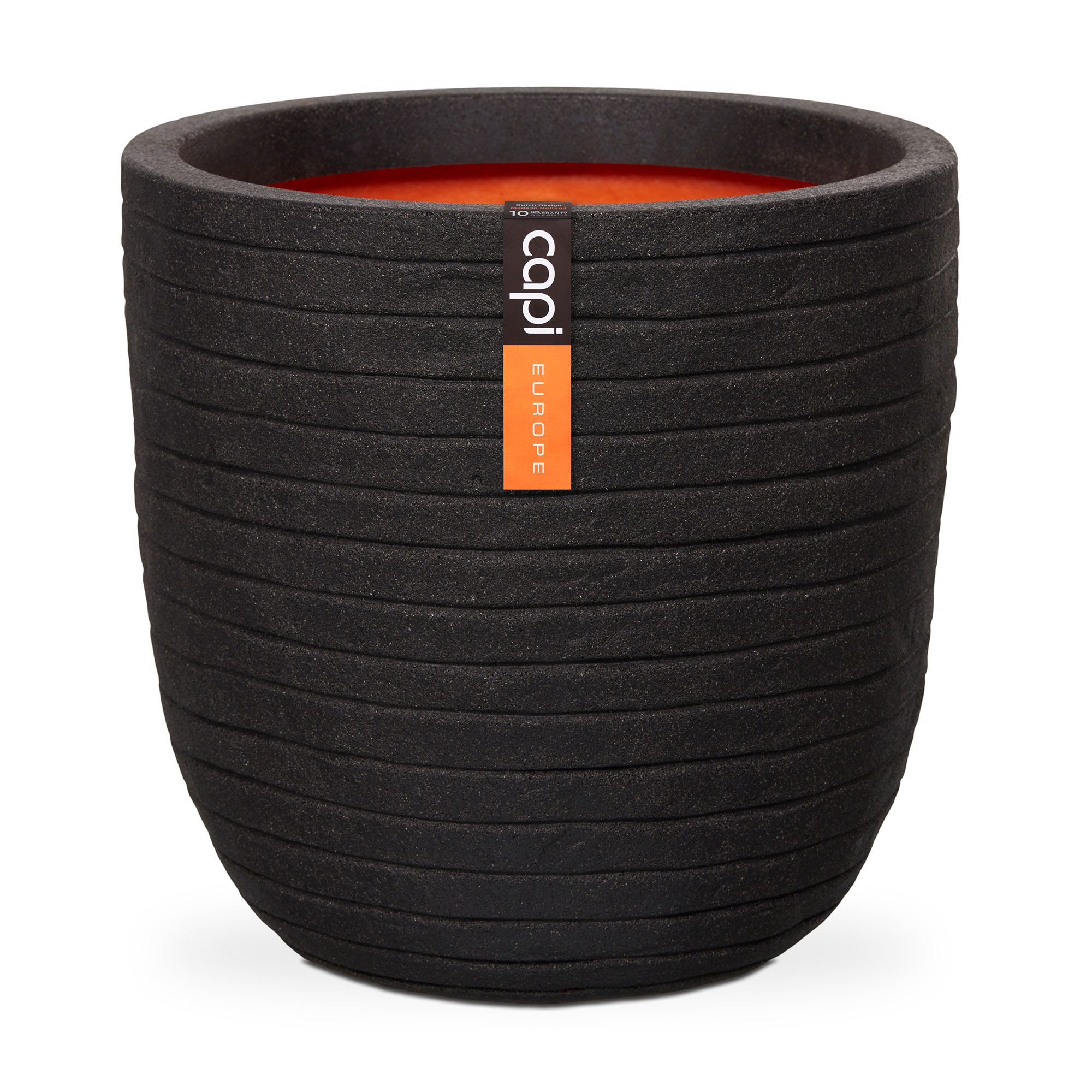 Matt Black Row Round Planter 43Cm | Compare The Build