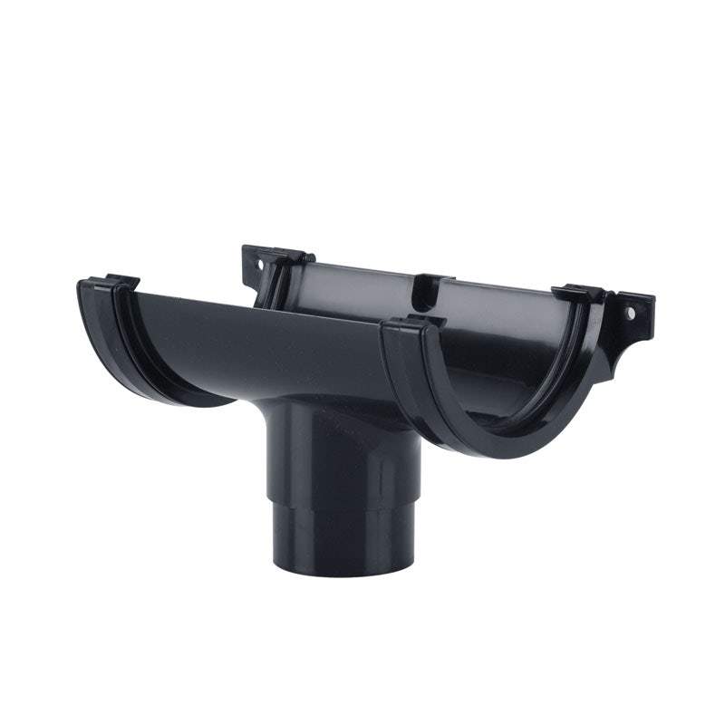 Plastic Guttering Half Round Running Outlet 112mm - Anthracite Grey Brett Martin BR045AG Price Comparisons | Compare The Build