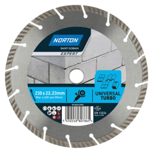 Norton Expert Universal Turbo Cutting Diamond Blade - 230 x 22.23mm Price Comparisons | Compare The Build