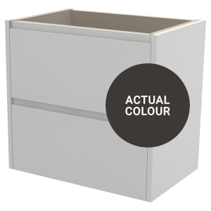 Duarti By Calypso Beaufort 600mm Slimline 2 Drawer Wall Hung Vanity Unit - Ember Grey Price Comparisons | Compare The Build